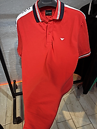 ZEROWEAR - EA7 KOL DETAYLI PİKE KUMAŞ POLO YAKA