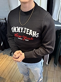 ZEROWEAR - TOMMYJEANS GÖĞÜS DETAYLI PREMİUM KALİTE TRİKO KAZAK