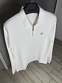 ZEROWEAR - HERMES ALTIN LOGO DETAYLI PİKE & OYSHO KUMAŞ KARIŞIMI POLO YAKA